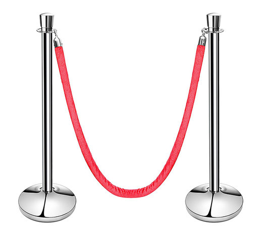 Metal Stanchions with velvet rope