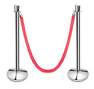 Metal Stanchions with velvet rope