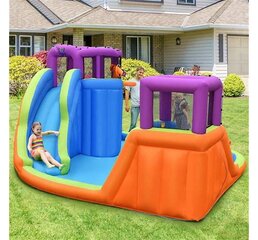 Bounce Tech 6 in 1 Rainbow Dual Water Slide with Climbing Feature