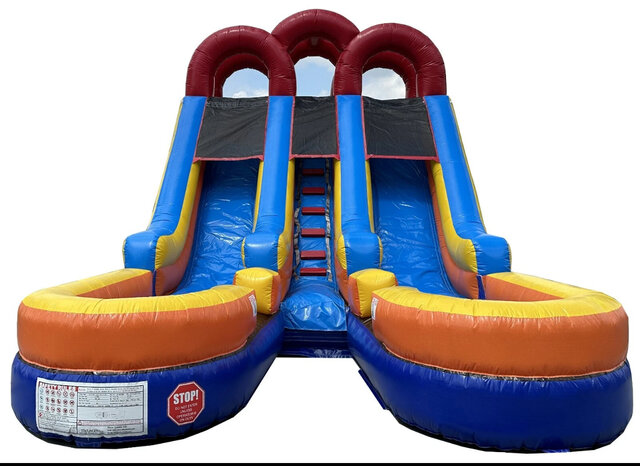 Double the fun water slide! Double the fun water slide!