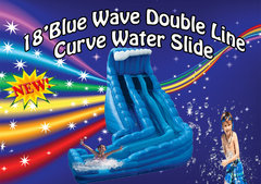 18' Double Line Curve Water Slide 18' Double Line Curve Water Slide