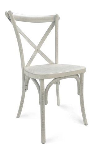 White Washed Wood Grain Resin Crossback Chair White Washed Wood Grain Resin Crossback Chair