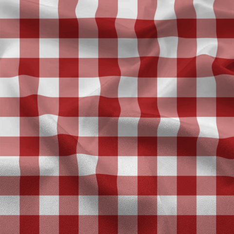 Red and White Polyester 6 Foot Banquet Table Linen Red and White Polyester 6 Foot Banquet Table Linen