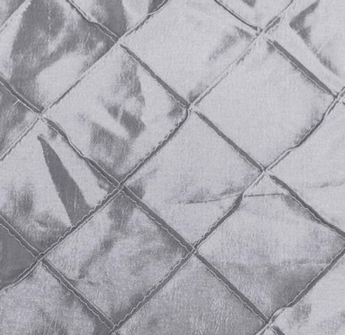 Silver Pintuck 6 Foot Drape Table Linen Silver Pintuck 6 Foot Drape Table Linen