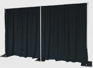 Pipe and Drape Black, Per Foot