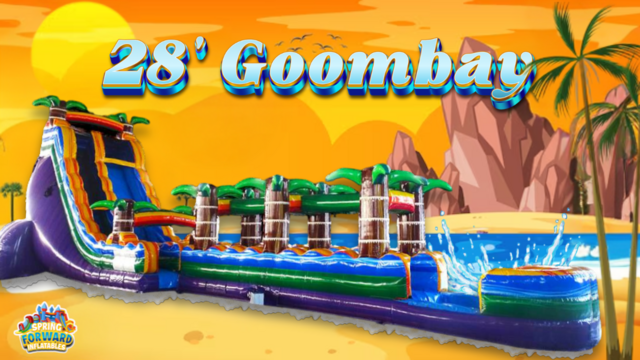 28FT Goombay Single Lane Water Slide 70' Long 28FT Goombay Single Lane Water Slide 70' Long