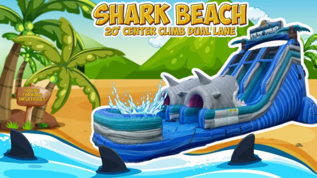 20ft Shark Beach Center Climb Dual Lane 20ft Shark Beach Center Climb Dual Lane