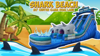 20ft Shark Beach Center Climb Dual Lane