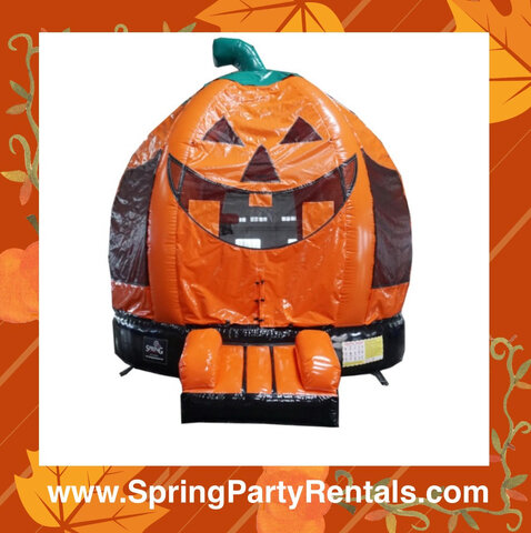 Pumpkin Bounce House with hoop Pumpkin Bounce House with hoop