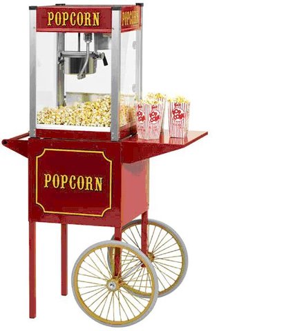 Concessions - 6oz Popcorn Machine with Cart
