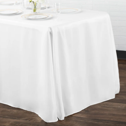 Floor Length 6' Tablecloth-White Floor Length 6' Tablecloth-White