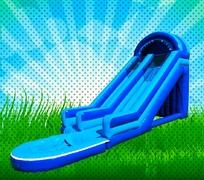 20 FOOT WET BLUE GIANT SLIDE WITH POOL
