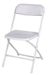 Folding Chair-White Samsonite