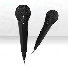 (2) Wired microphones w/detachable cable (2) Wired microphones w/detachable cable