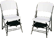 White Steel Poly Folding Chair