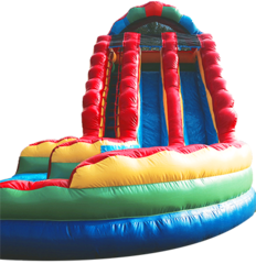 18ft Dual Lane Curvy Water Slide with Pool