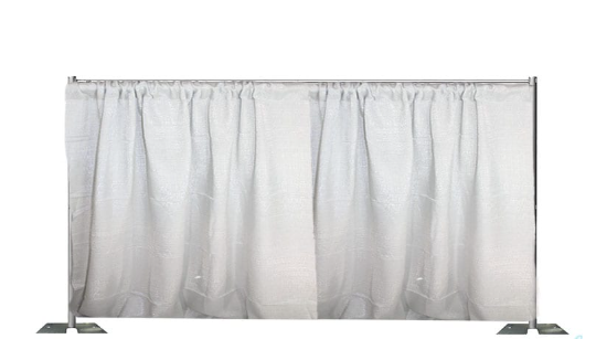 Pipe and Drape 10' Section (White) (3' Height) Pipe and Drape 10' Section (White) (3' Height)