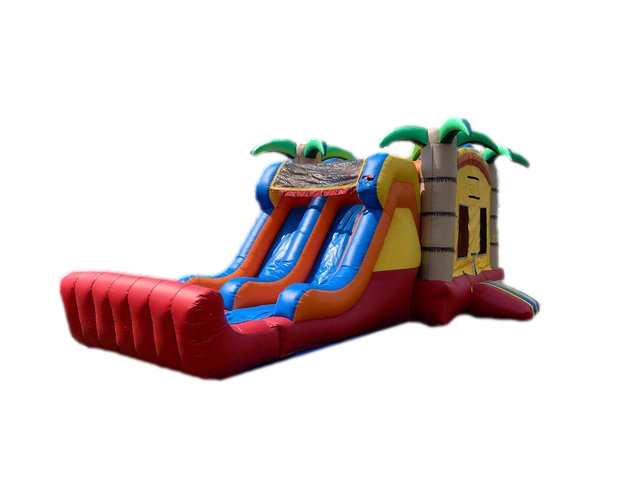 Tropical Combo Bounce House Slide Combo (Wet/Dry)  Tropical Combo Bounce House Slide Combo (Wet/Dry)