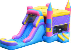 Pink Castle Bounce House Slide Combo (Wet/Dry) 3-in-1 w/ Basketball Hoop