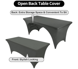 Rectangular Open Back Spandex Table Cover (6 ft.)