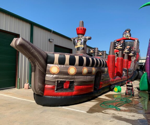 30Ft Black Pearl Dual Lane Water Slide 30Ft Black Pearl Dual Lane Water Slide