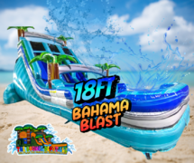 18ft Bahama Blast Dual Lane Inflatable Water Slide