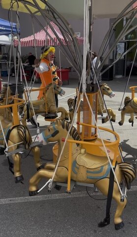 Childrens Carousel Swing Ride with Horses Childrens Carousel Swing Ride with Horses