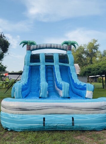 16’ Tropical Oasis Dual Lane Waterslide 16’ Tropical Oasis Dual Lane Waterslide