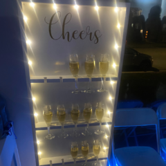 Champagne Wall with Lights