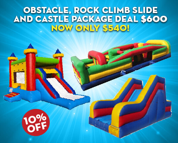 Obstacle, Rock Climb Slide & Castle Obstacle, Rock Climb Slide & Castle