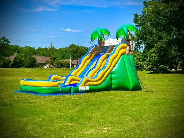 18Ft Tropical Double Lane Water Slide