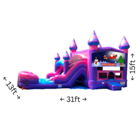 Purplish Happy Holidays Bounce Dual Slide Wet or Dry