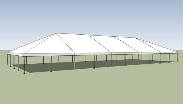 40x80 Commercial White Frame tent