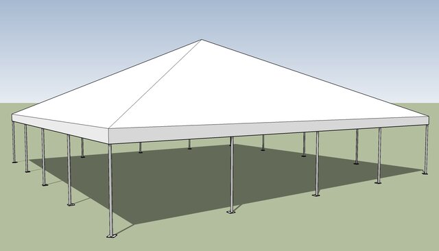 40 x 40 Commercial White Frame tent 