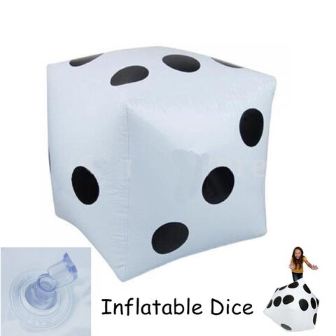 Large Inflatable Dice - White with Black Dots Large Inflatable Dice - White with Black Dots