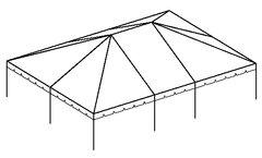 30X40 Commercial White Frame tent