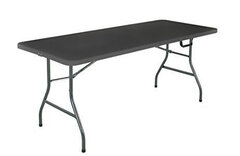 6’ BLACK, FOLDING TABLE QTY (2)