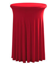 Red Flowy Spandex Cover for Cocktail Table