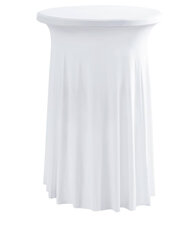 White Flowy Spandex Cover for Cocktail Table