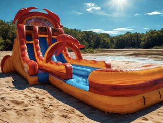 Crawfish Dual Lane Water Slide 19'
