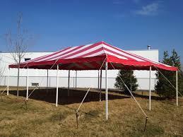 20x30 Red & White Pole Tent