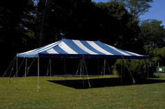 20x30 Blue & White Pole Tent