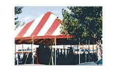 15x15 Pole Tent Red & White