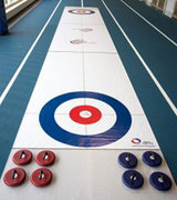 Floor Curling Game. Starting at . . .