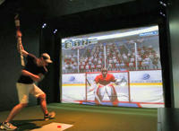Hockey Simulators.  3 Modes of Play  Goalie Shootout, Target Challenge, Hardest Shot Challenge.