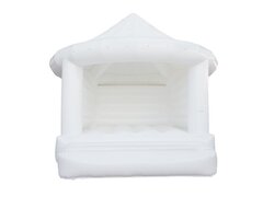 All White Open Front Bounce House
