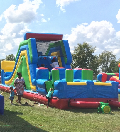 Rock Wall Slide with Obstacles