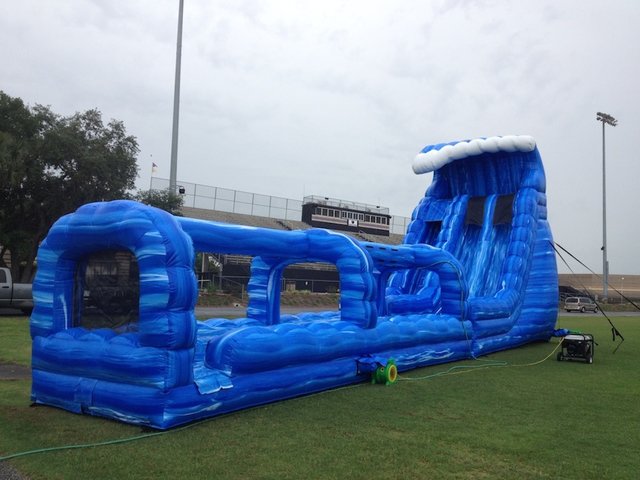 24' Blue Crush 2 Lane Water Slide with Slip and Slide 24' Blue Crush 2 Lane Water Slide with Slip and Slide