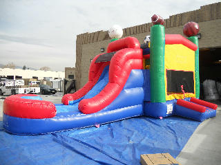 14 X 28 Water Slide 4 in 1 Sports Combo (Requires 2 Blowers) 14 X 28 Water Slide 4 in 1 Sports Combo (Requires 2 Blowers)