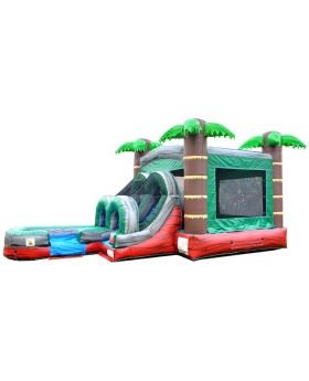 13 X 26 Tropical Water Slide Combo w Pool - Great for Toddlers
